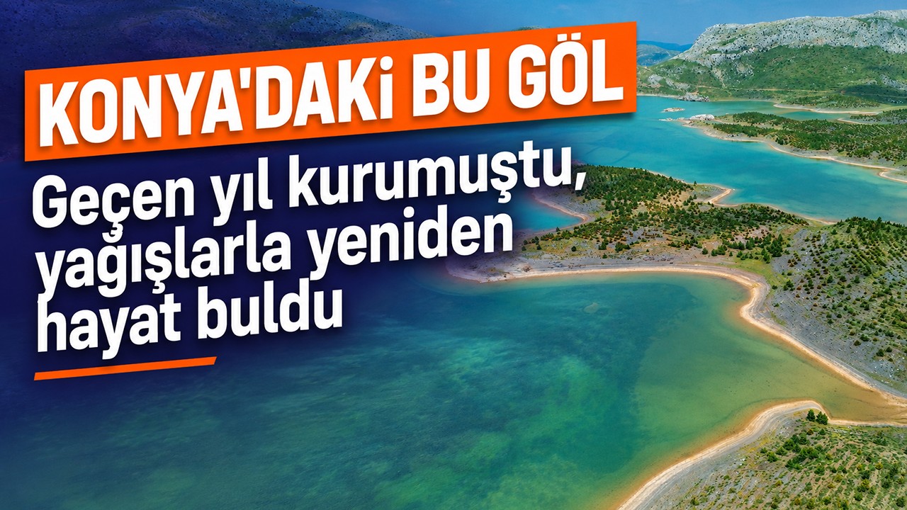 Konya'daki bu göl geçen yıl kurumuştu, yağışlarla yeniden hayat buldu